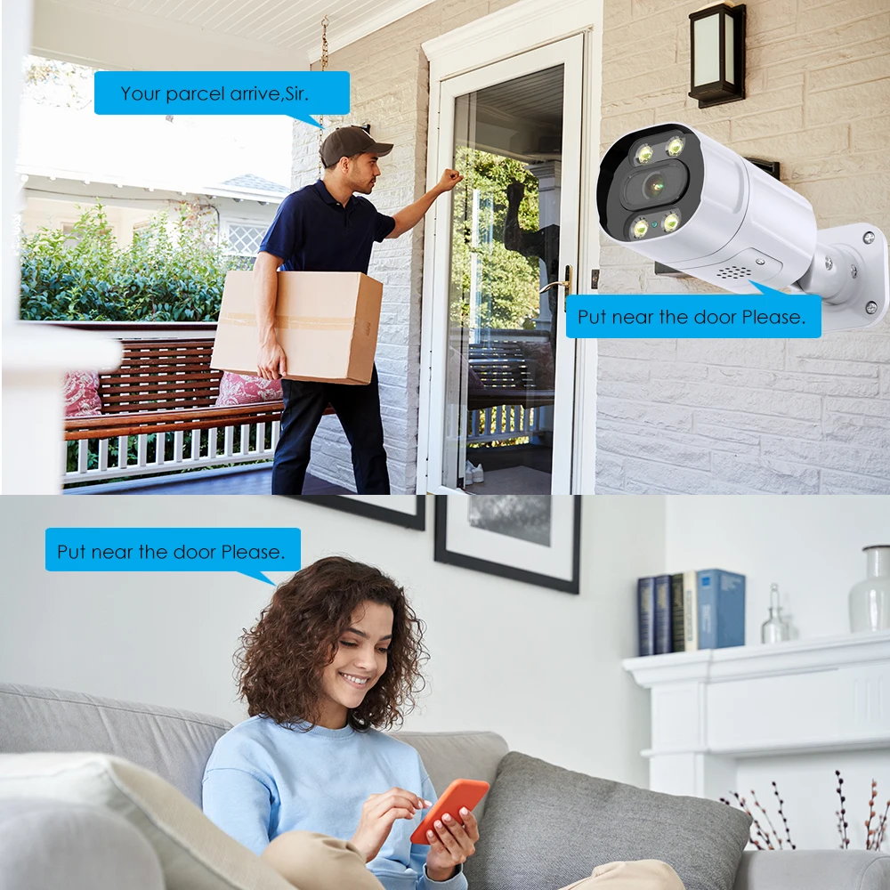 IP Camera Xmeyepro 8Mp 4K Ip Camera Poe 5Mp Cctv Security Camera H.265 Outdoor Waterproof Two Ways Audio Video Surveillance Nvr System