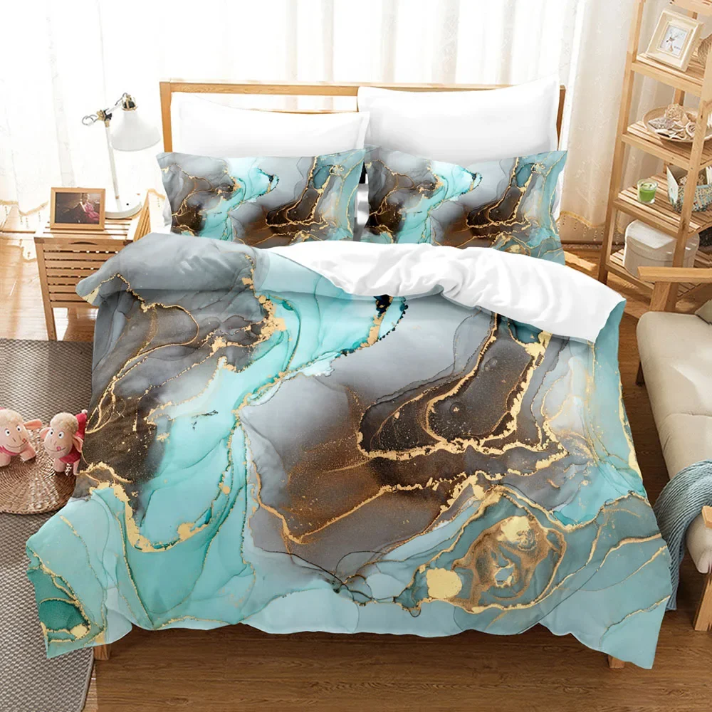 Luxury Marble Bedding Set 3D Printed Duvet Cover Set Romantic Soft Skin-Friendly Single Double King Size for Adult Birthday Gift