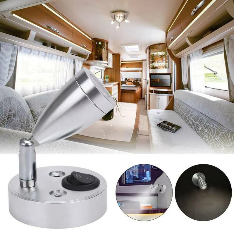Flexible Reading Light Touch Switch Usb 12v for Boat Motorhome Car