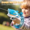 2024 New Poly Ring Electric Repeater Water Gun Toys for Children Spraying High Pressure Mechanical Shark Splash Water Festival 1