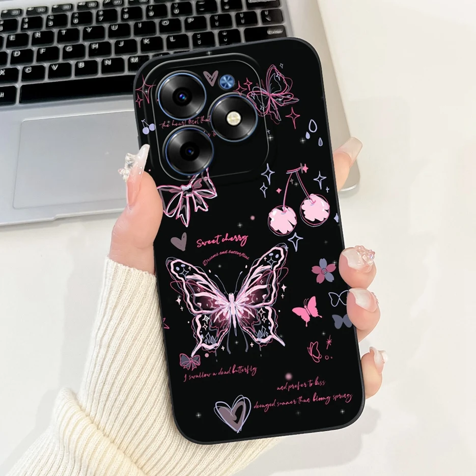 Cute Panda Cartoon Cover - Soft Silicone Case for Tecno Spark 20 Series