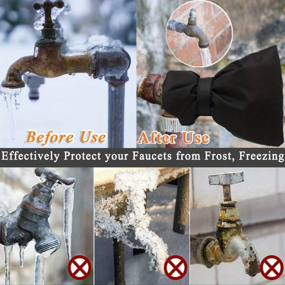 4-Piece Winter Insulated Faucet Cover, Hose Outdoor Faucet Cover, Winter Antifreeze Protection Outdoor Cover Socks