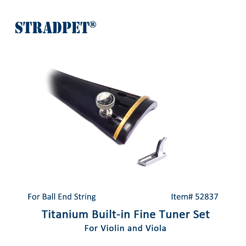 STRADPET violin built-in titanium fine tuner set for BALL-end string, Violin and viola accessories, violin tuner set