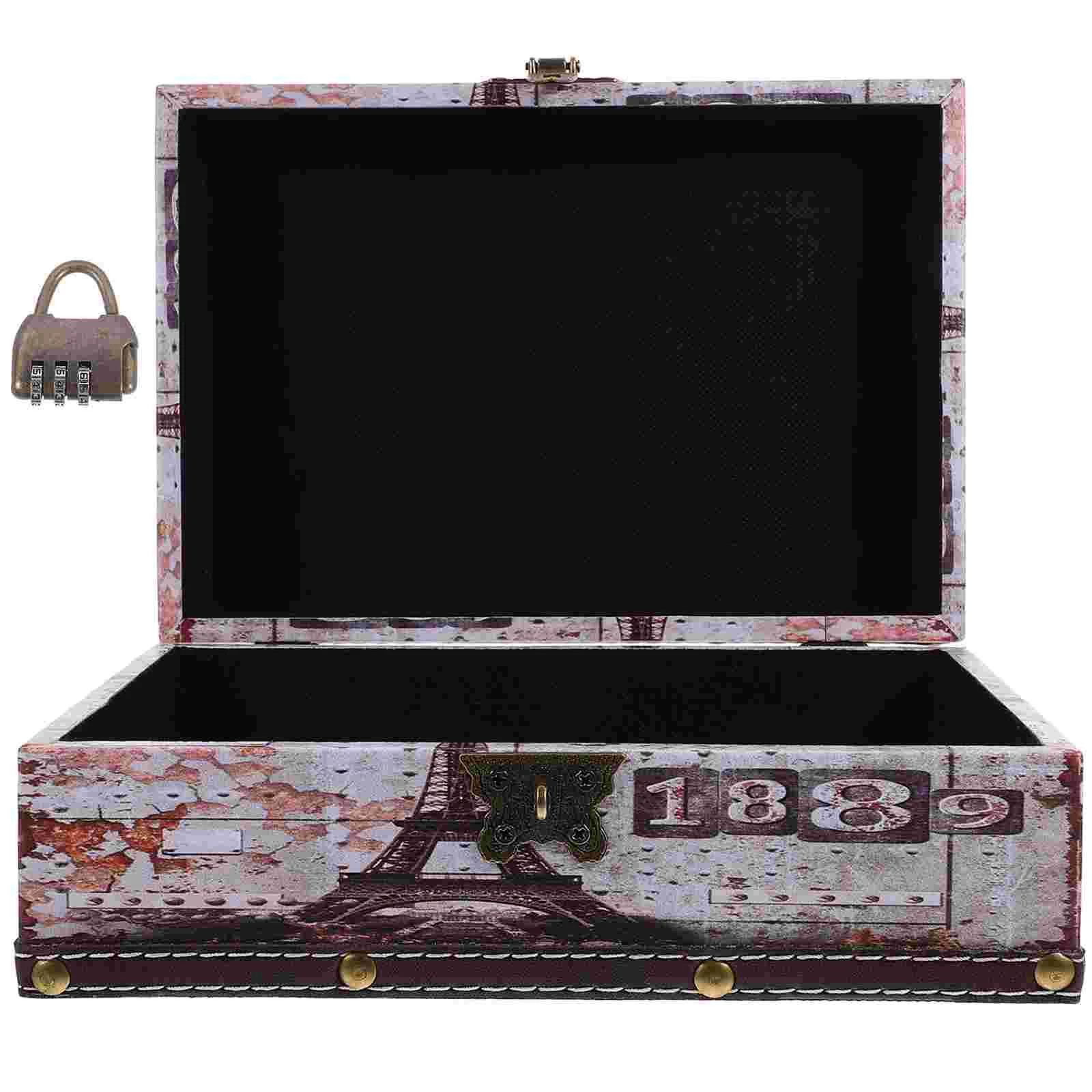 

Storage Box with Lock Valentine Favor Ring Makeup Organizer Boxes Zinc Alloy