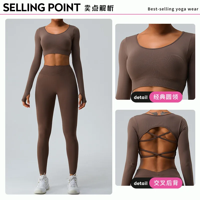 요가 스포츠 셔츠 블라우스 필라테스 크롭 탑 피트니스 여성 긴 소매 티셔츠 티셔츠 스웨트 스포츠웨어 여성 체육관 요가 의류