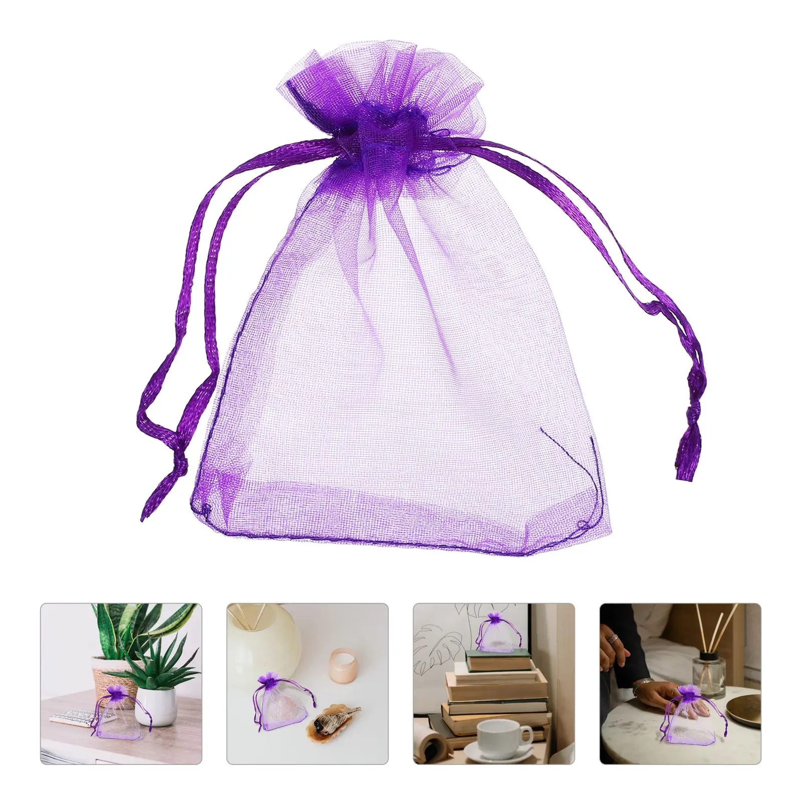 100 Pcs Lavender Bags Empty Decorative Sachet for Storage Gifts Wedding birthdays beads necklaces earrings stones