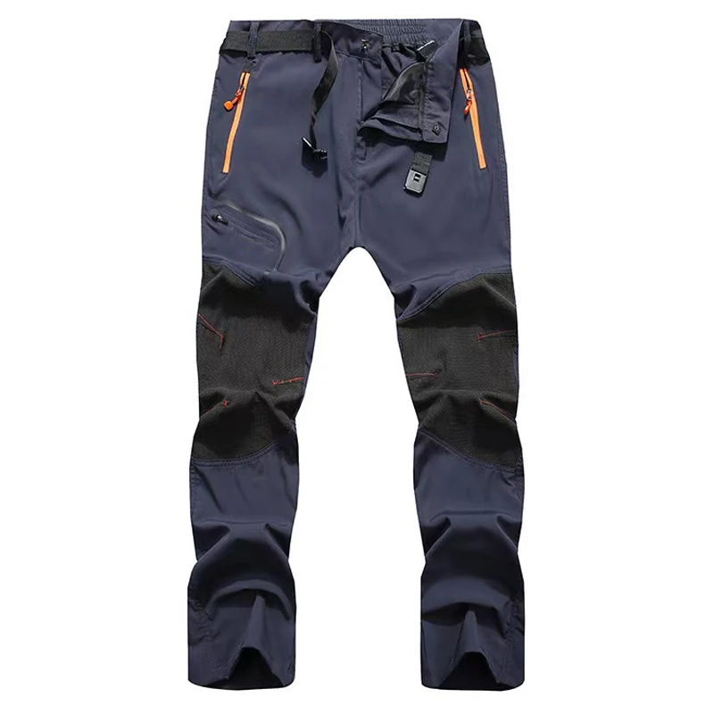 Men's Elastic Outdoor Summer Thin Softshell Trekking Climbing Hiking Camping Fishing Sport Training Trousers Oversize