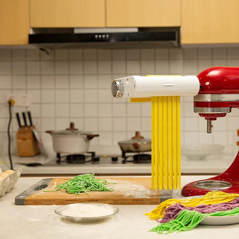 3 In 1 Pasta Steel Noodle Maker Spaghetti Noodle Dough Making Roller Presser Machine KitchenAid Making Aid Attachment