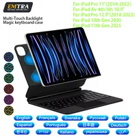 Magic Keyboard for IPad 10th 11th 2025 Air 13in 11in Wireless Keyboard Bluetooth for IPad Air 4 Air 5 Pro 11 Magnetic Case Stand