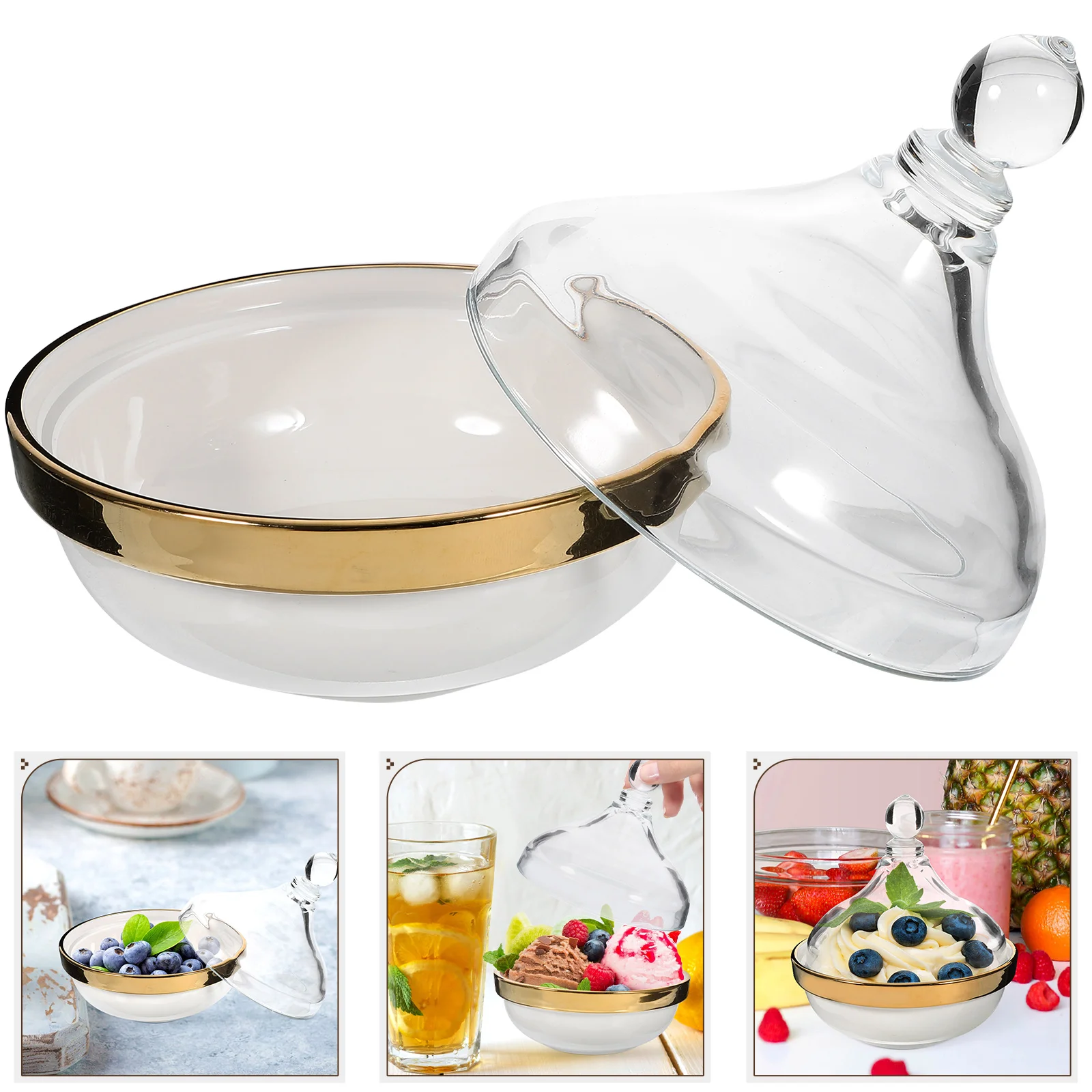 

Ceramic Small Baking Bowl Pudding Bowl Ramekin Lidded Bowl Fruit Salad Bowl
