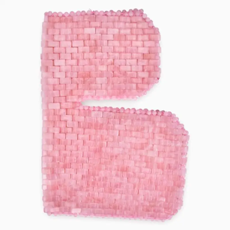Rose Quartz Jade Beauty Massager Pink Crystal Shoulder Curtain Chest Curtain Natural Stone Massage Relaxation Skin Care Tools