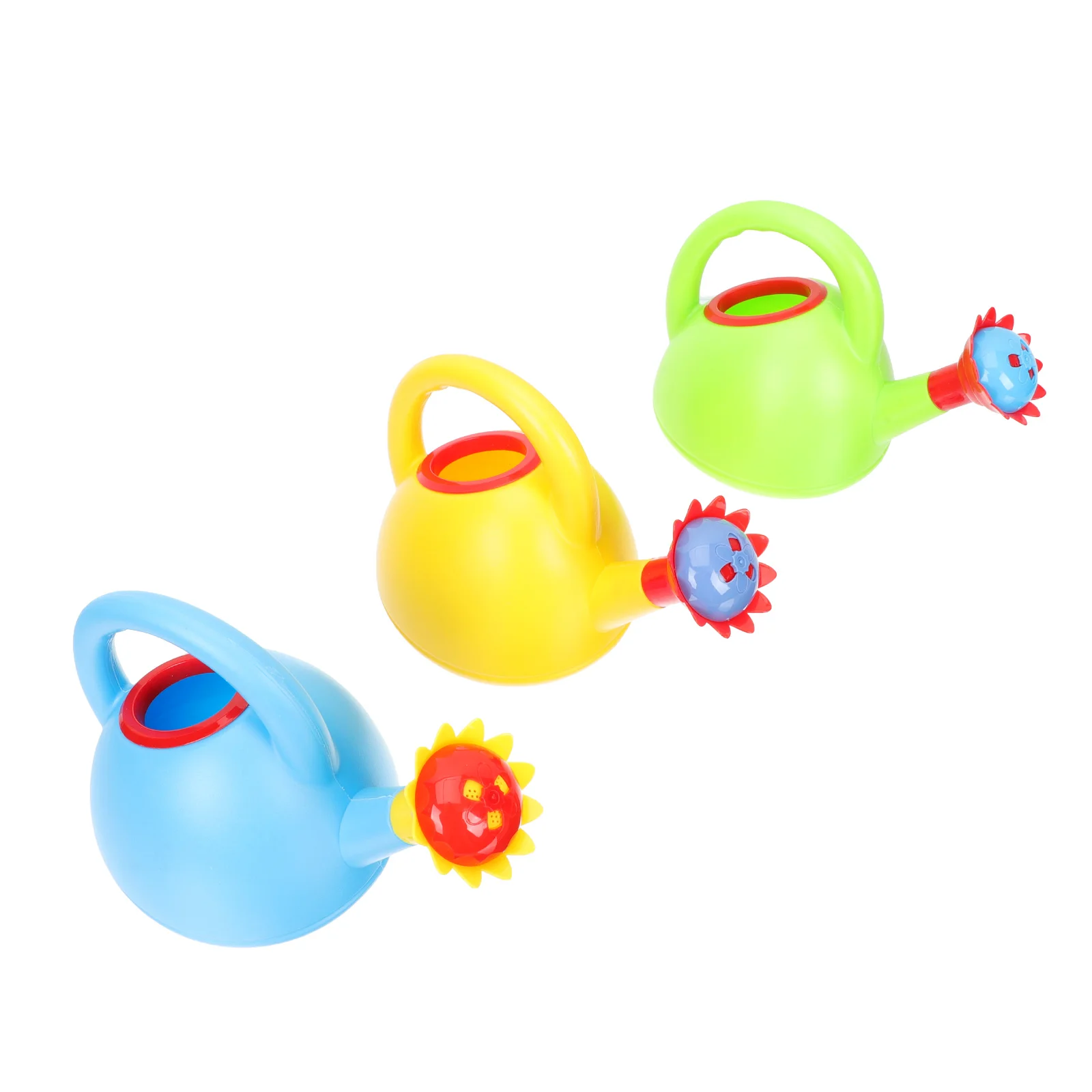 

3 шт. интересный мультяшный горшок для полива и душа, полипропиленовый Летний цветок для детей, для купания детей