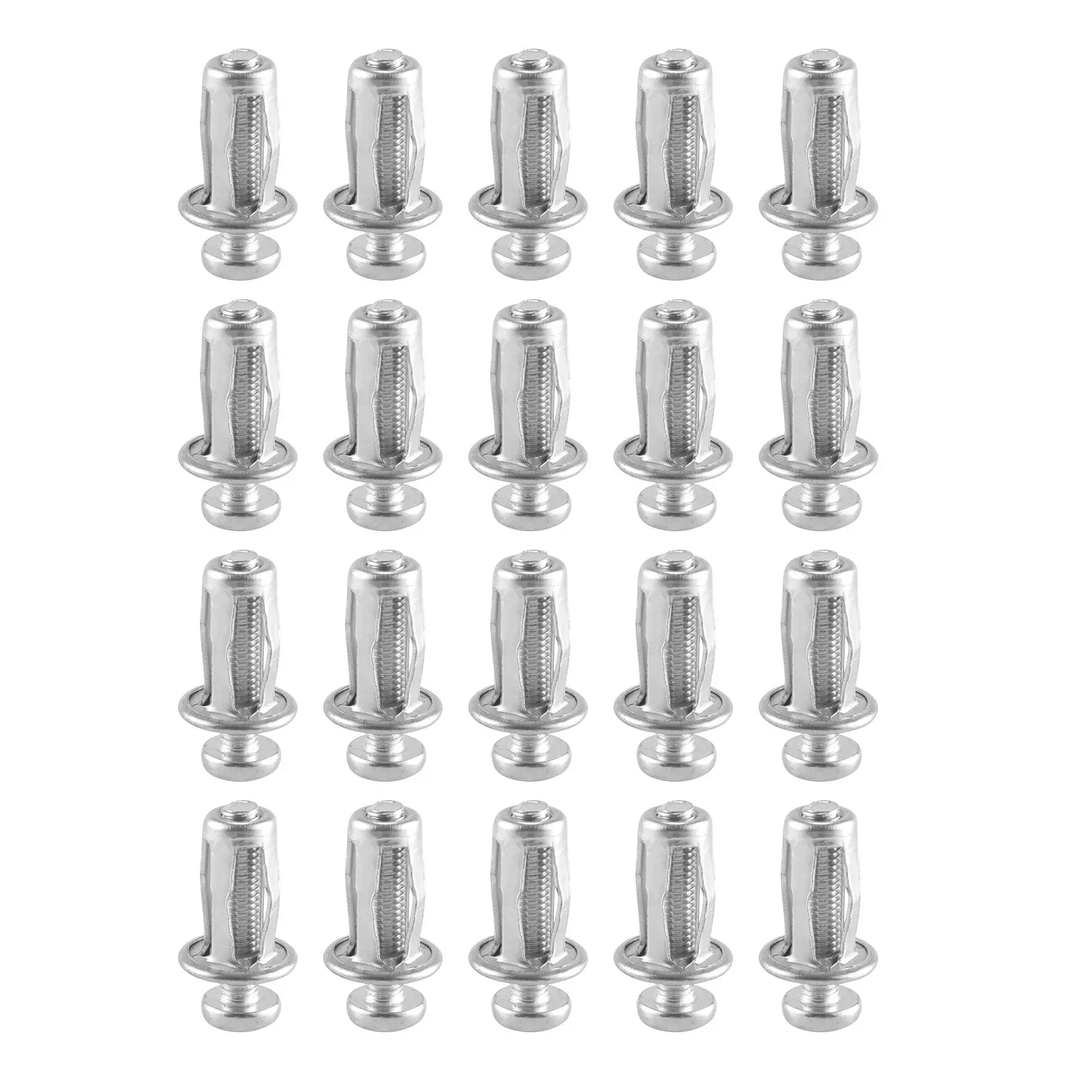 20 Pcs M5x25 Jack Nuts Car Metal Screw Petal Nuts with Screw for Hollow