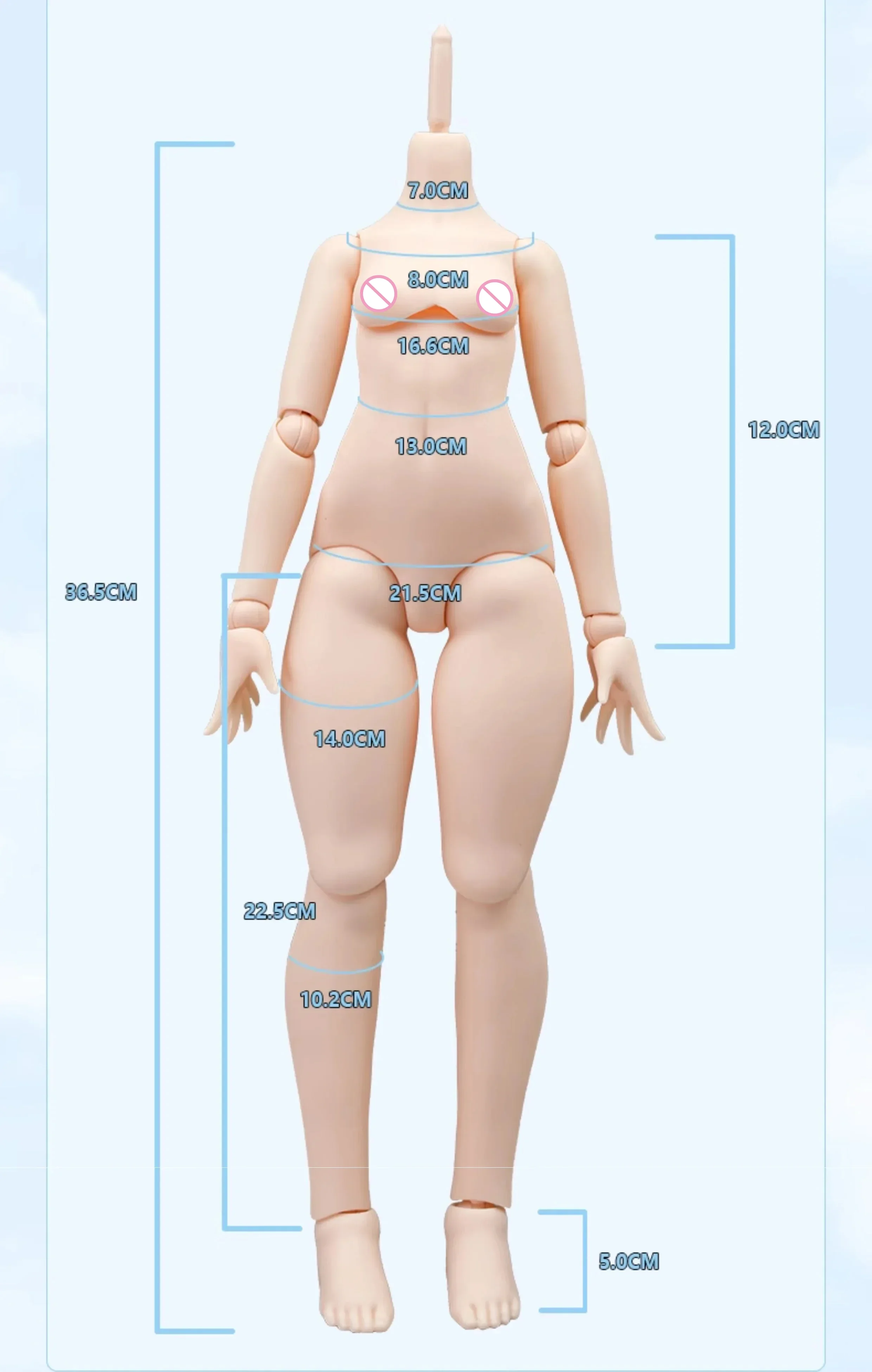 Original 1/4 Imomodoll Doll 2.0 Version White/Tan Skin Soft Rubber 