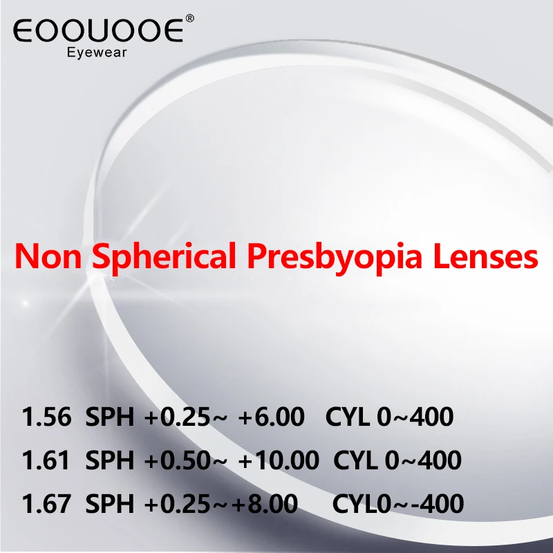 

High Astigmatism 4.00 Non spherical presbyopia lenses Resin Anti Radiation 1.56 1.61 1.67 Ultrathin Prescription Lens