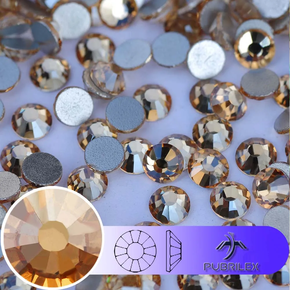 SS3-SS30 Glas Flatback Strass Kristall Golden Shadow Pixie Steine Nagel Edelsteine für DIY Kleidungsstück Dekoration NägelZubehör
