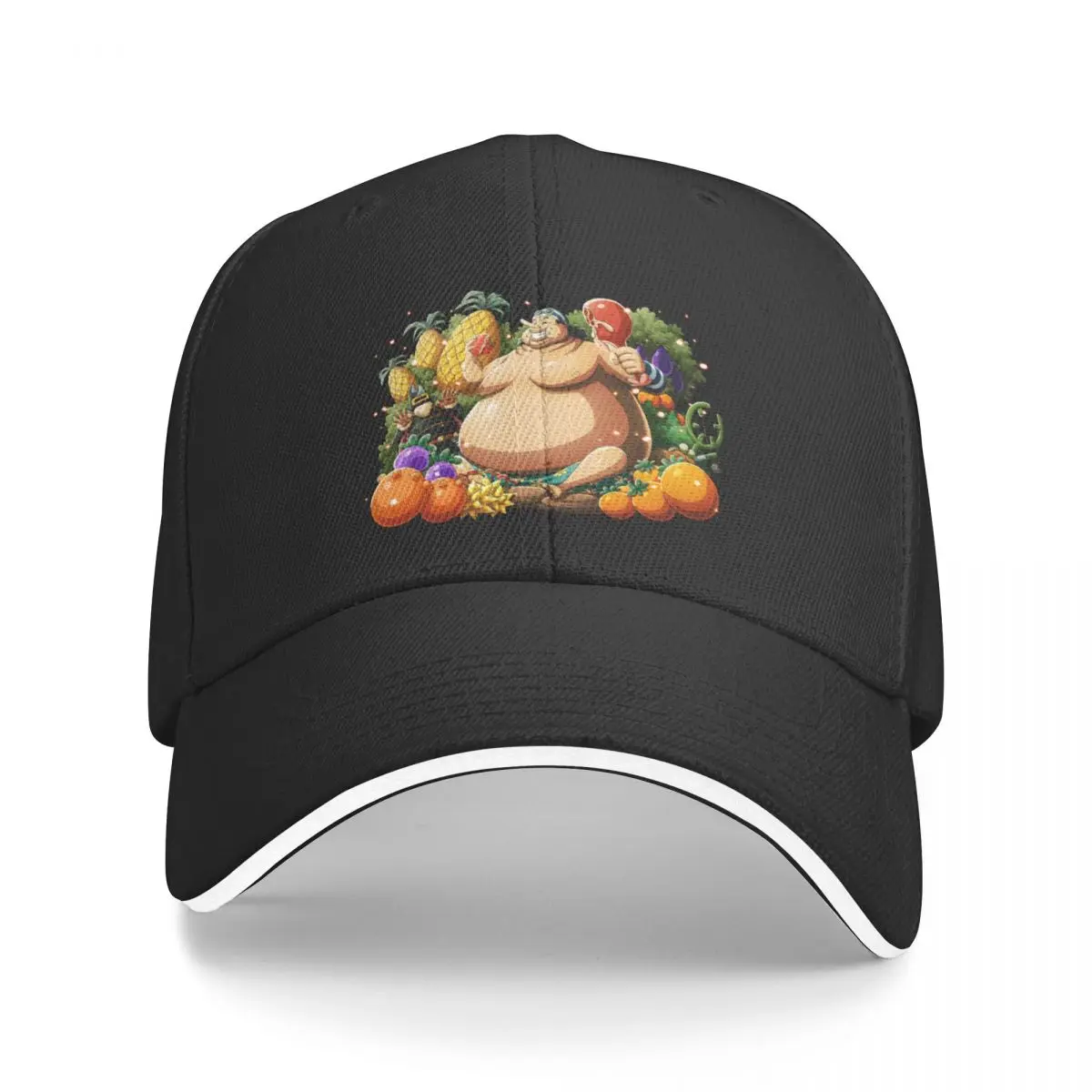 Fat Usopp Eating Food Baseball Cap Beach Military Cap Man Women's Hats Men's