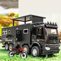 1/28 NOMADISMs Arocs Unimog Alloy Motorhome Touring Car Model Diecast Metal Toy Off-road RV Vehicles Model Sound Light Kids Gift 2