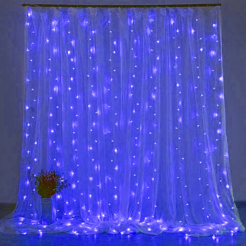 thumbnail image 1 of Guirnalda de luces LED con 8 modos, control remoto por USB, cadena de luces de hadas, decoración navideña para el hogar, dormitorio, lámpara de Año Nuevo, 1 of 5