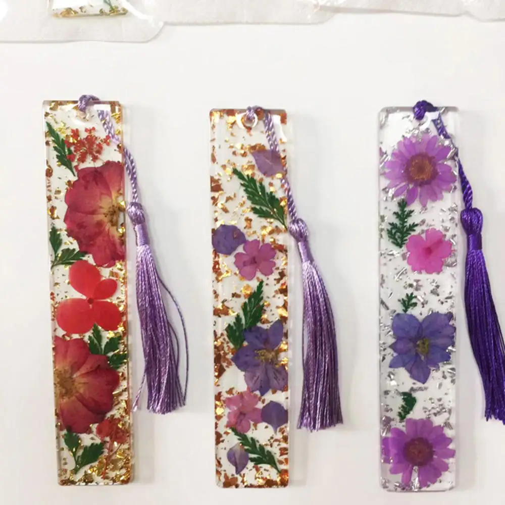 Floral Painting Bookmark Bookmarks Stationery Supplies Retro Flower Bookmark Creative Daisy Dried Flower Tassel Bookmark Mother'S Day Book Lover Gift Resin