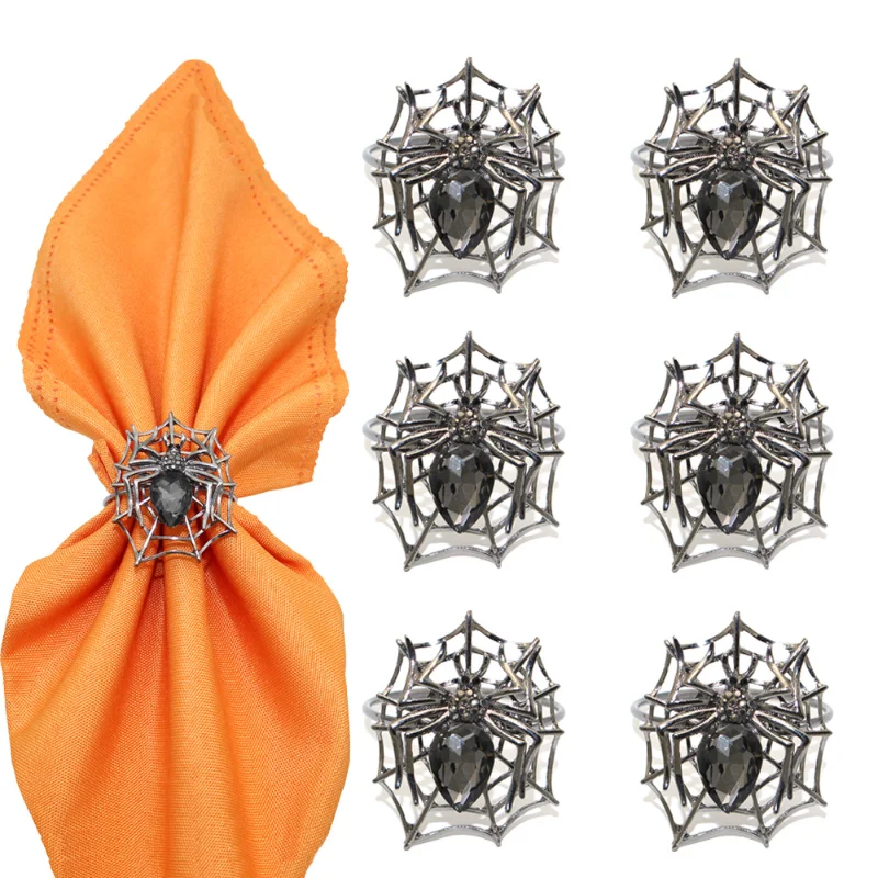 HalloweenNapkinRingSpiderNapkinHolderHotelBanquetDecoration