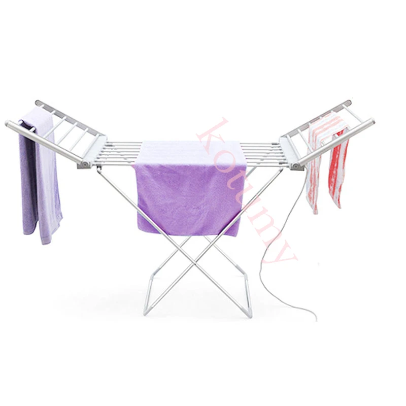 Electric Heated Clothes Dryer Folding Energy-Efficient Indoor Airer Wet Laundry  Drying Horse Rack, White - AliExpress