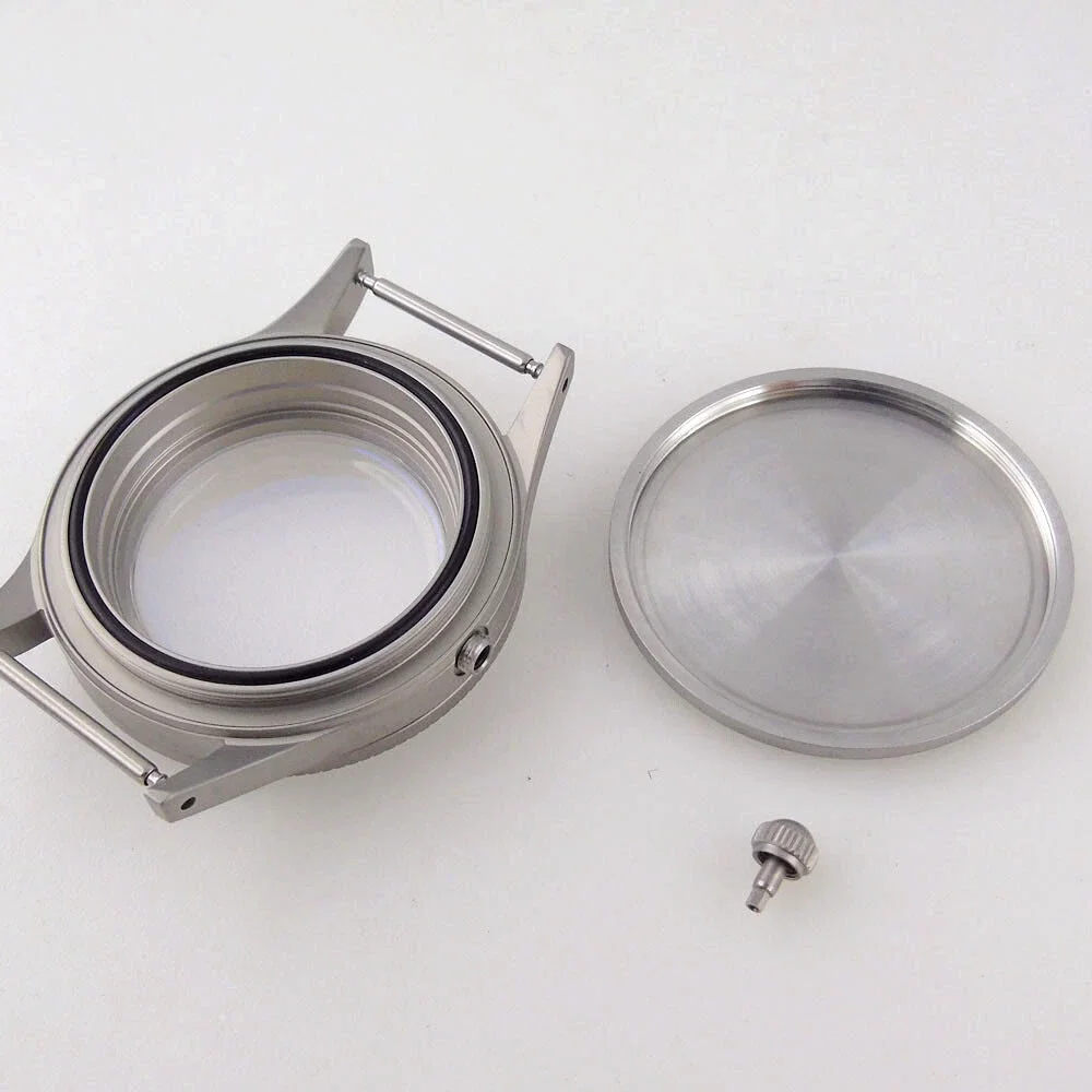Sandblasted 40mm Watch Case with Double Dome Sapphire Crystal and Luminous Ghost Dial