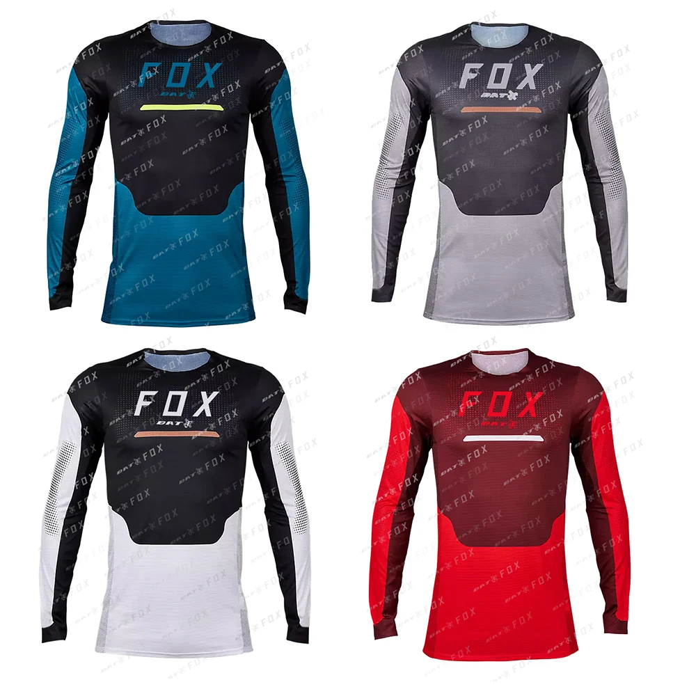 

BAT FOX Motocross Shirt Long Sleeve Enduro Jersey Offroad DH Downhill Bike Jersey Quick-Dry MTB Clothing Maillot Ciclismo Hombre