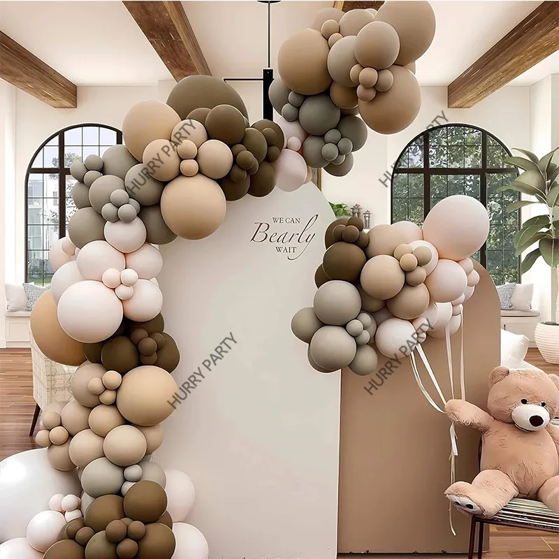 

Розово-коричневые воздушные шары, гирлянда, Розовые пастельные воздушные шары, подходящие для нового пола, украшение для вечеринки в честь рождения ребенка, свадьбы