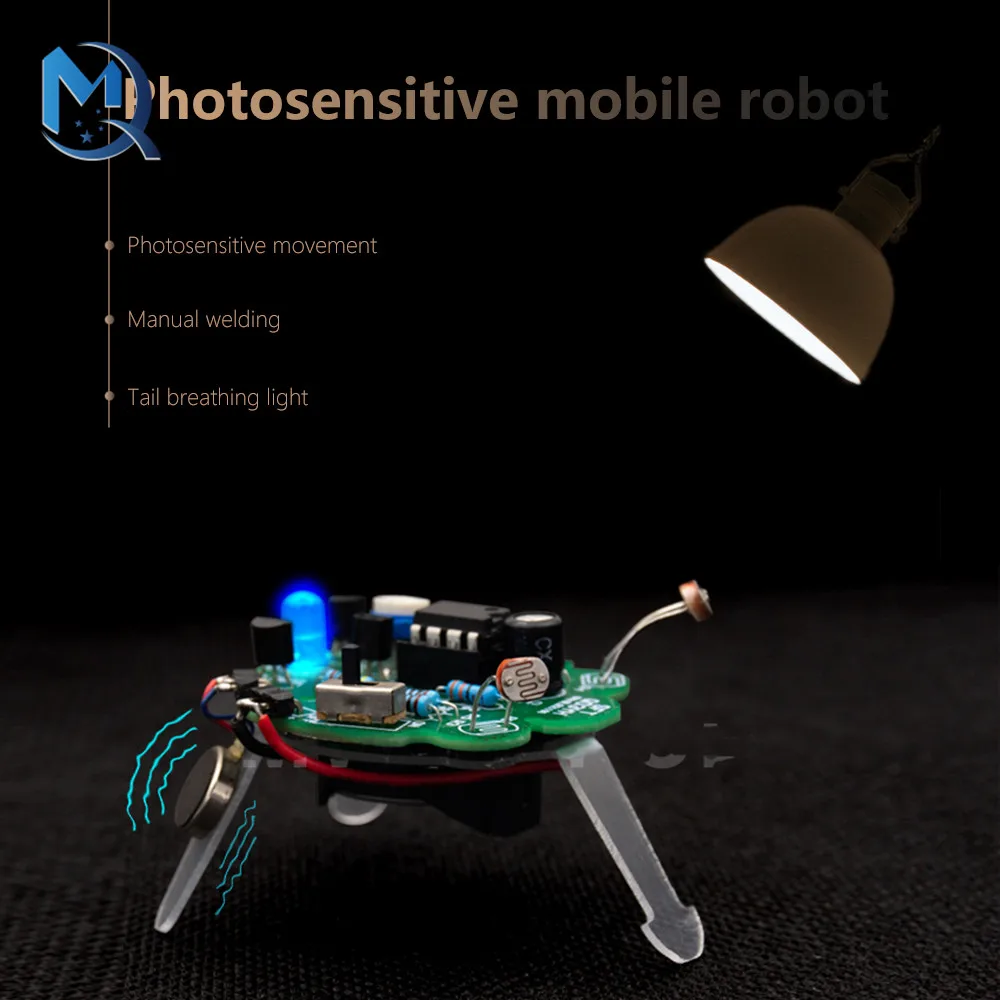 Il Robot intelligente segue la sorgente luminosa per spostare la luce a Led Chaser Robot giocattolo Robot fai-da-te sensore fotosensibile parte del Robot Mobile - immagine 5