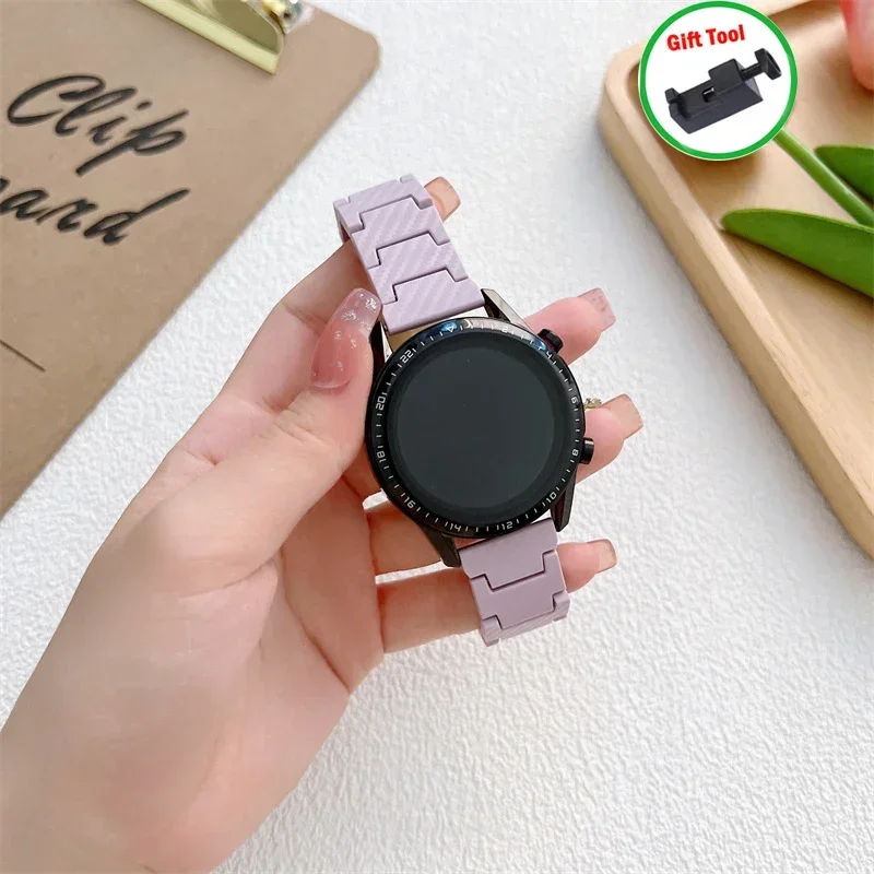 Carbon Fiber Watch Band - Premium Link Bracelet, 20mm/22mm Strap