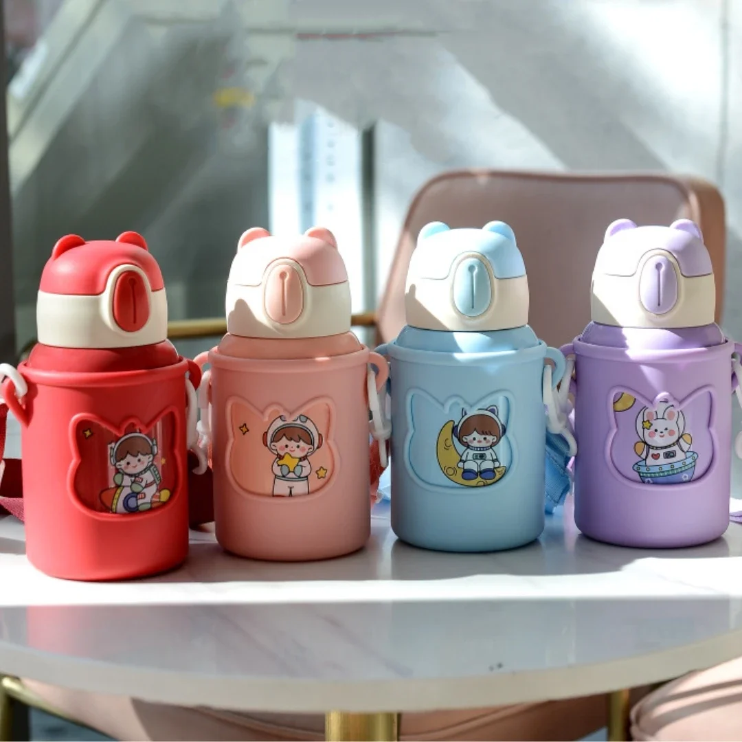 Botella termo de unicornio para niños y niñas, taza térmica de acero  inoxidable, tapa rebotante, botella de agua, regalos portátiles - AliExpress