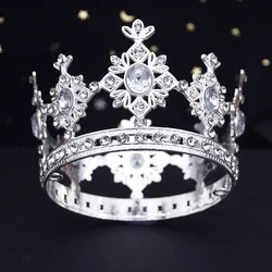 Elegant Crystal Tiara and Crown Cake Topper for Weddings and Birthdays (Silver)
