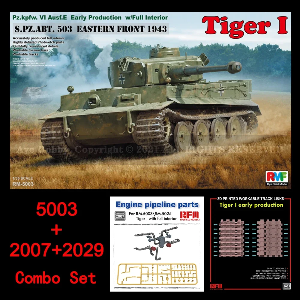 RYE FIELD MODEL 2006 - 1:35 Tiger I Initial Production Early 1943 North African Front Tunisia Upgrade Solution