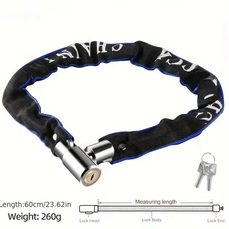 Bicycle Chain Lock Bike Chain Lock Lighter Weight Stronger Security Anti-Theft Road Mountain Bikes