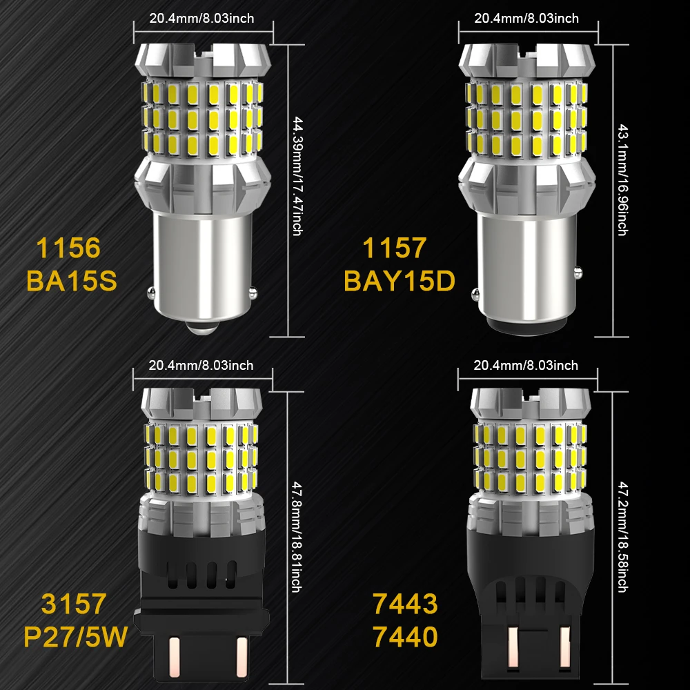 BMTxms LED  ĵ 3157 P21/5W LED T25 6000K  DRL  , 1156 BA15S P21W LED BAY15D P21/5W T20 7443 W21/5W 2 