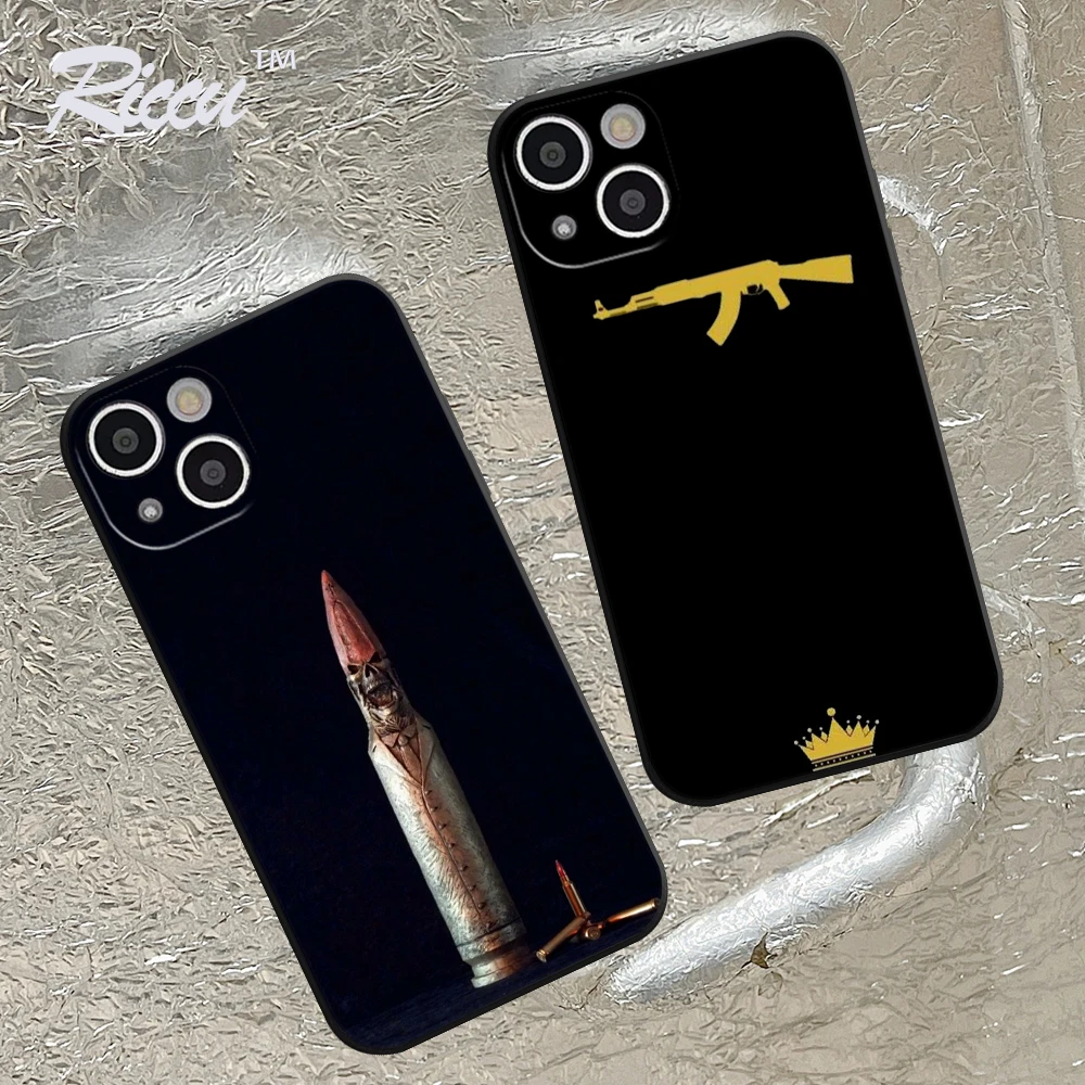 AK47 Handgun Gun BUllets Phone Cases for Apple IPhone 11 12 13 14 Pro
