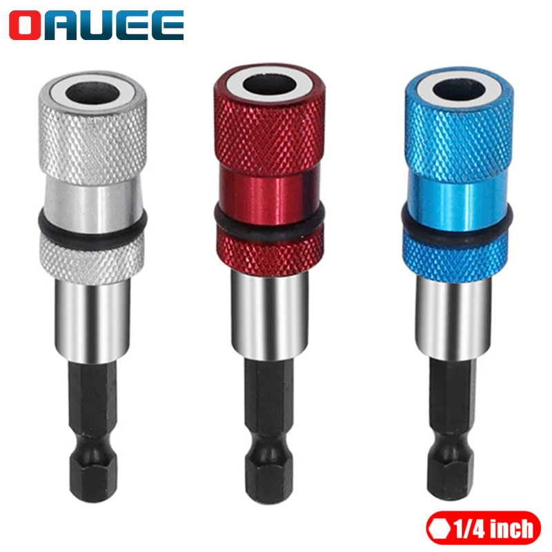 1/4 Inch Hex Magnetic Screw Drill Tip Quick Locking Bit Holder Scewdriver Tool Guide Extension Rod Wood Tools | Инструменты