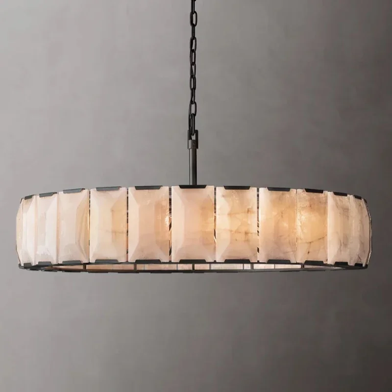 Dimmable LED Retro American Rectangular Crystal Chandelier Lighting Lustre Suspension Luminaire Lampen For Dinning Room