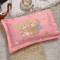 Baby Pillow Cartoon Children Pillows Feather Cotton Core+Pillowcase Infant Girls Boys 0-12 Years Old Toddler Breathable Soft 2