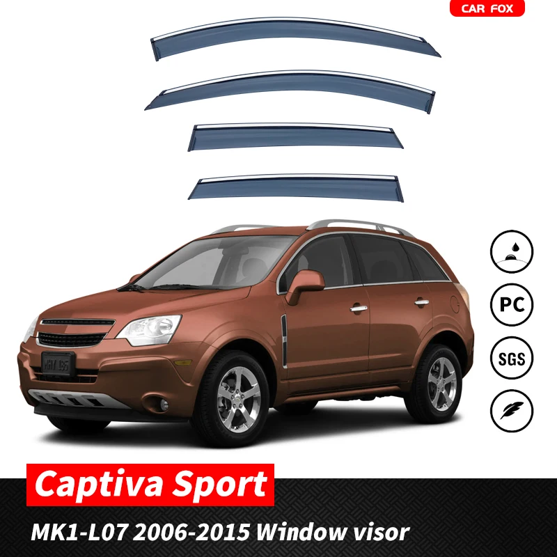 

For Chevrolet Captiva Sport L07 2006-2015 Plastic Window Visor Vent Shades Sun Rain Deflector Guard 4PCS/SET
