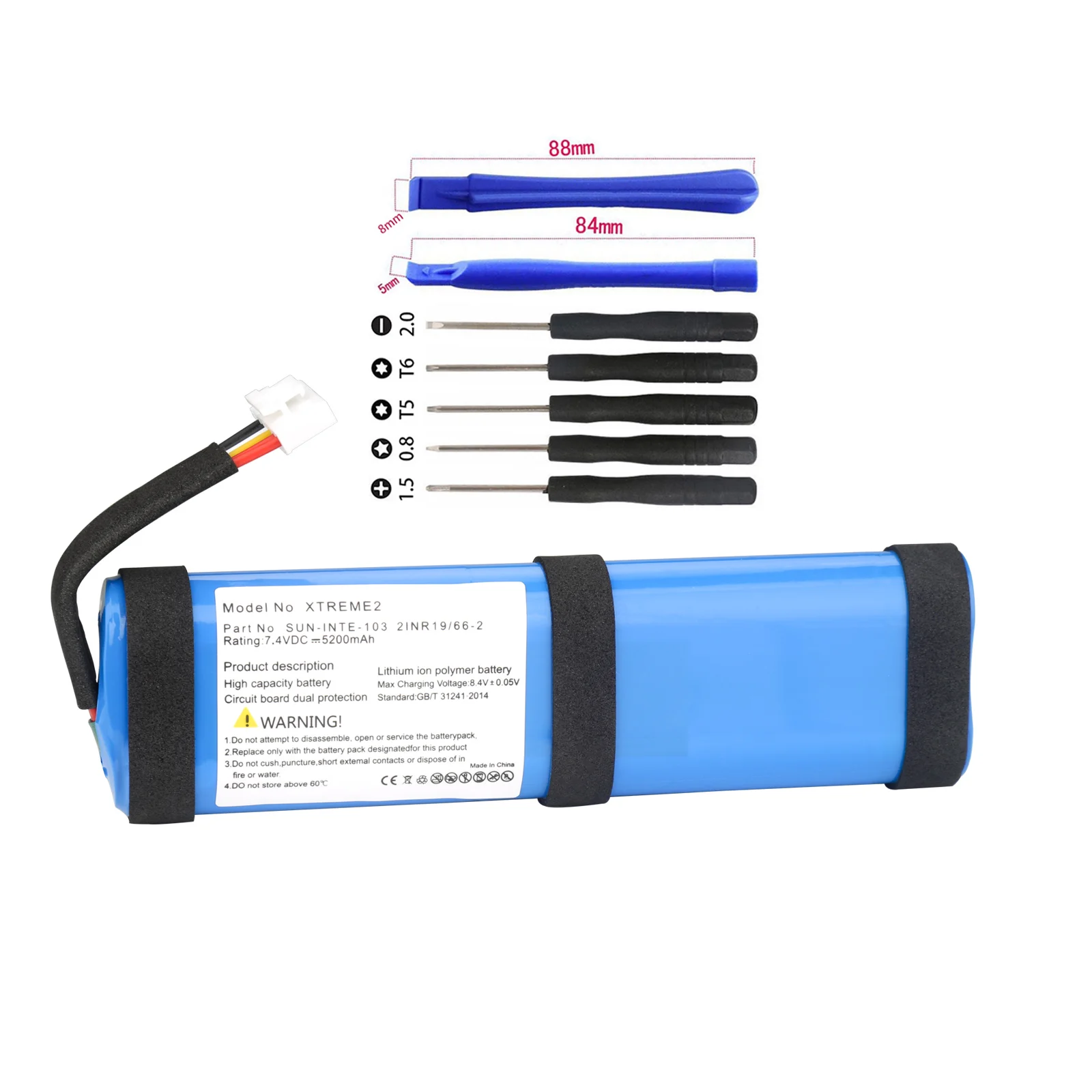 5200Mah Sun-Inte-103 2 Inr19/66-2 Id1019 Batteria Al Litio Ricaricabile Per Altoparlante Bluetooth Jbl Xtreme 2 Xtreme 2