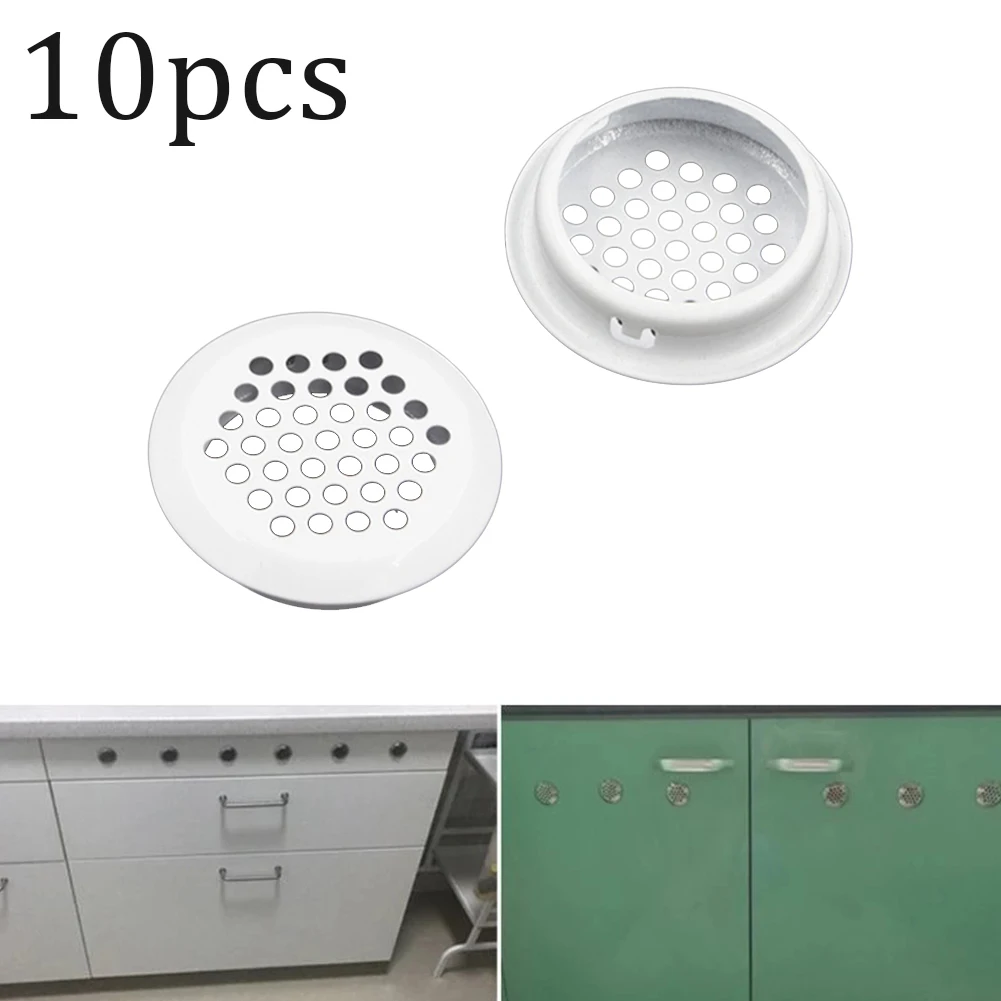 

10pcs Round Cabinet Air Duct Vent Steel Louver Mesh Hole Plug Decoration Cover Wardrobe Grille Ventilation Systems Dia.19mm-53mm