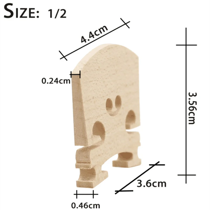 Maple Wood Regular Acoustic Violin Bridge 1/8 & 1/4 & 1/2 3/4 4/4 Optional Sizes Violin Bridges