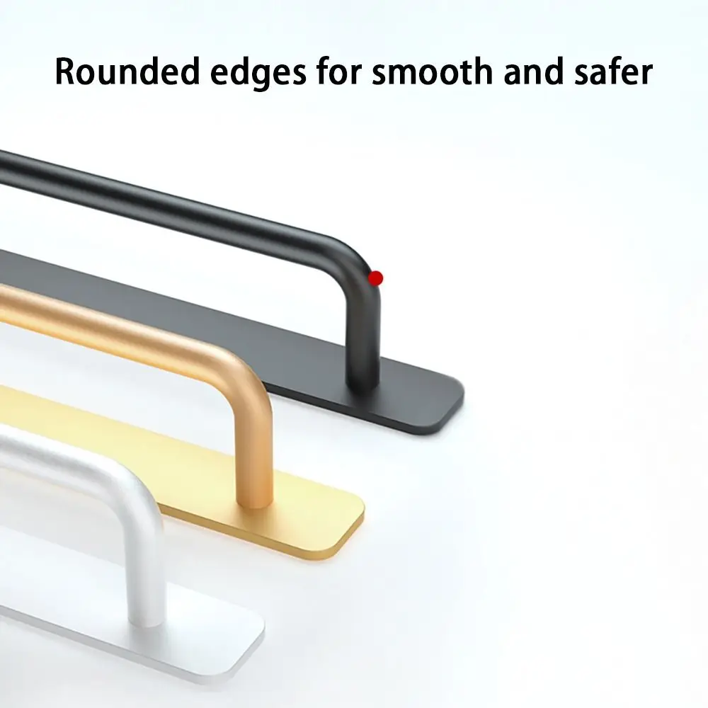 Description Picture 5 of itemAluminum Punch-free Toilet Window Sliding Furniture Hardware Cabinet Pulls Door Knobs Door Handle