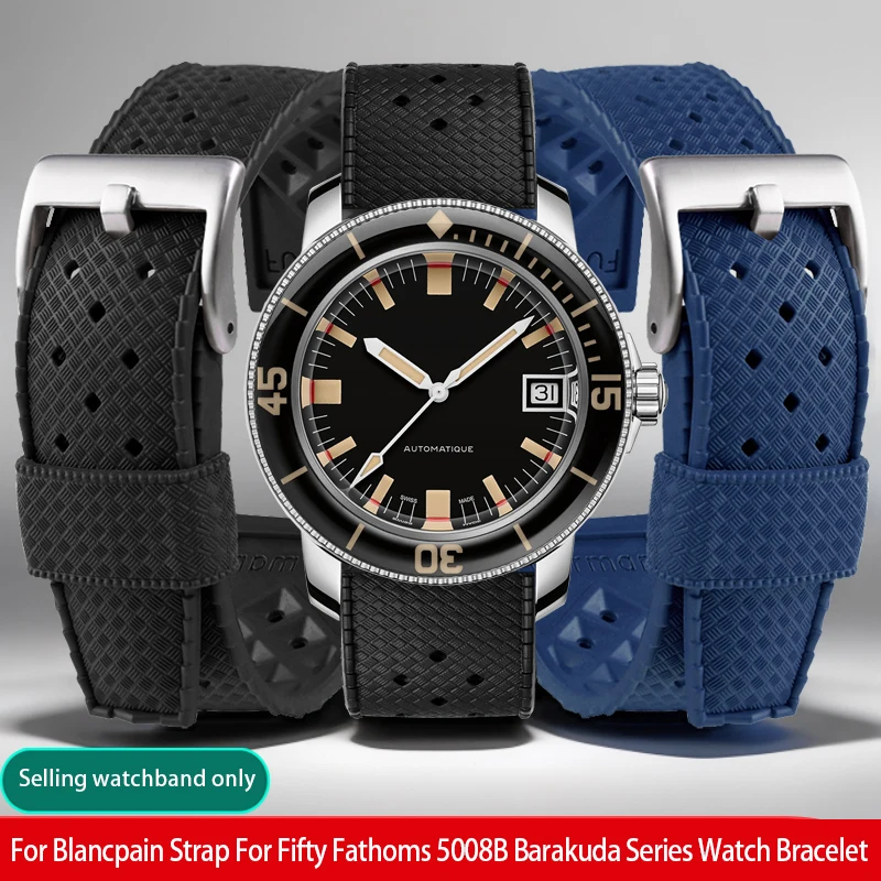 Cinturino Per Orologio In Silicone Di Alta Qualità Da 20Mm Per Cinturino Blancpain Per Fifty Fathoms 5008B Barakuda Series Watch Bracciale Tool-Less