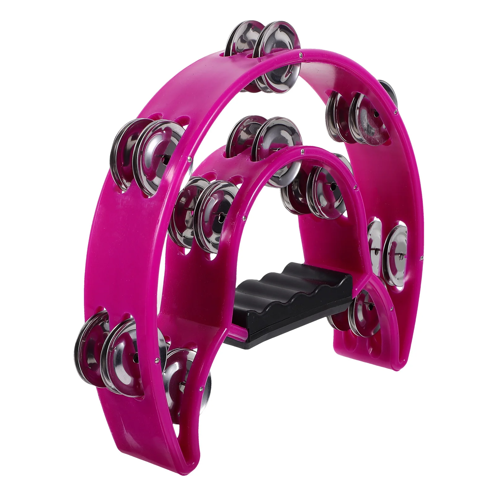 Half-moon Tambourine Handheld Percussion Instrument Musical Party Tambourine tambourine instrument handle jingle bell