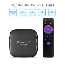 X88 Pro T Android 10.0 Smart Tv Box H313 Quad Core Hd 4K 2.4G/5G Wifi Media Player Set-Top Boxes X88Pro 1Gb 2Gb Media Player
