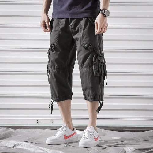 Men's 2022 Overalls and Calves Men's Summer Overalls Military Pants black cargos Cargo Pants