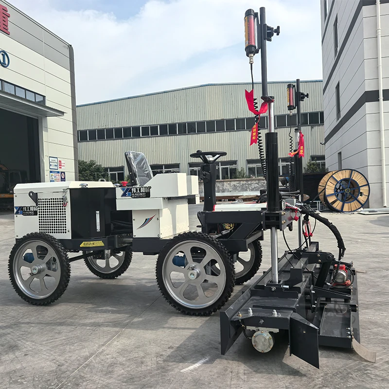 เครื่องปาดคอนกรีตเลเซอร์แบบกำหนดเองได้ ความจุขนาดใหญ่ เครื่องยนต์ทรงพลัง ขายดี งานหนัก สำหรับปรับระดับพื้นถนน 1